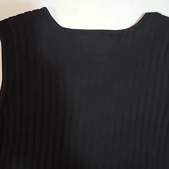 Alfani Womens sleeveless sweater vest sz 1X black ribbed silk blend soft casual - Picture 5 of 12